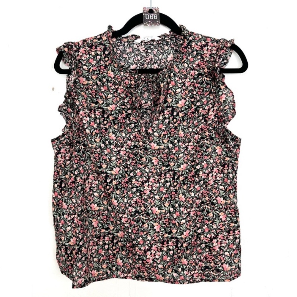 BB Dakota Steve Madden Floral Ruffle Sleeve Women's Top, L